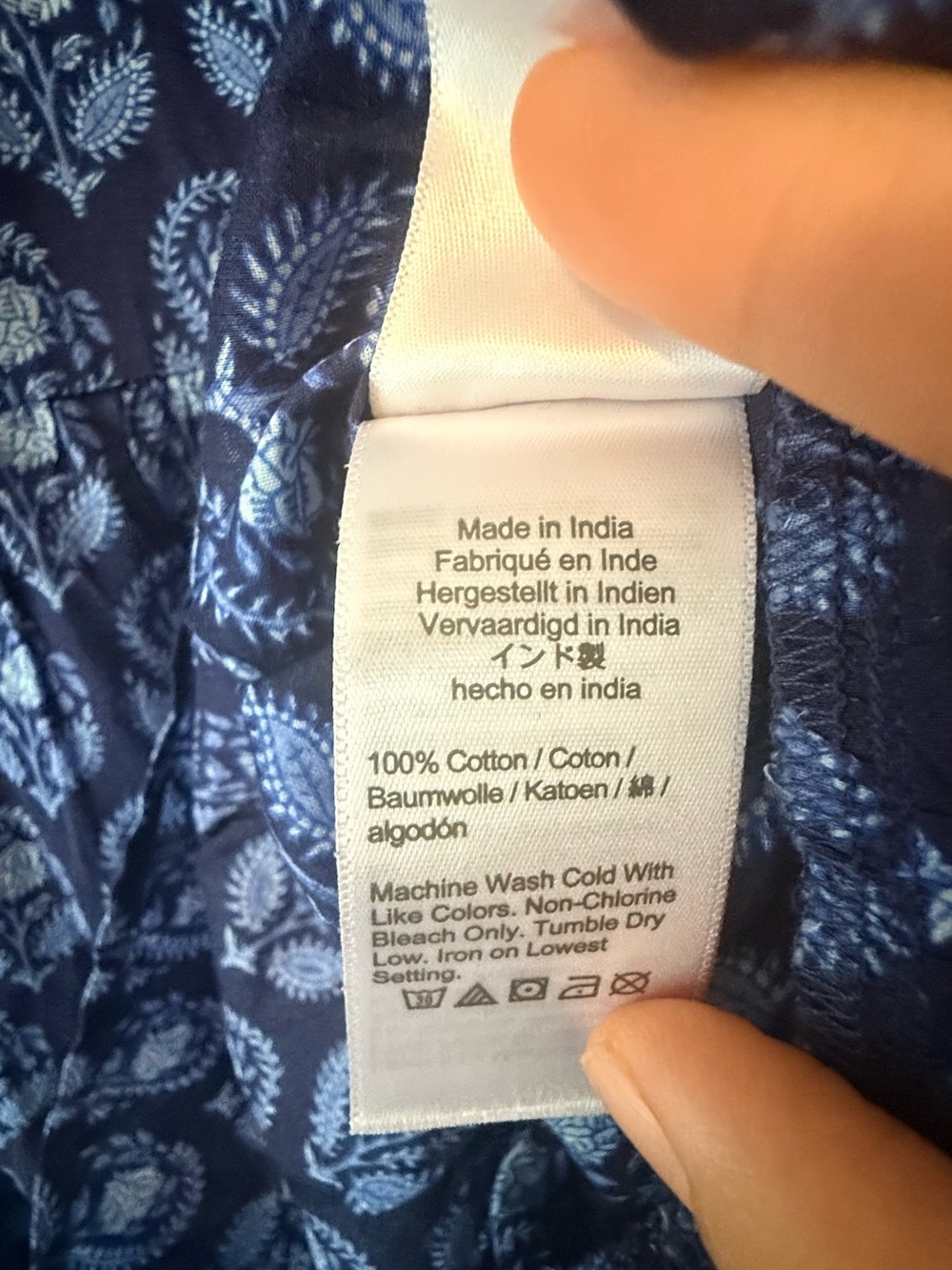 J.Crew Cotton Voile Cover-Up Mini Dress in Navy Bouquet Block Print Size M ❤️ - Picture 8 of 9